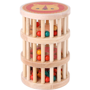 Jouet de pluie classique en bois pour bébé, jouet éducatif pour tout-petits, labyrinthe de pluie, jouet de dextérité, jouets musicaux en bois pour enfants - Product Image 1