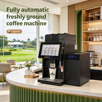 Machine à café automatique à double trémie, écran tactile 14 pouces, grande capacité de 16g, moulin à café frais intégré, pour café et boulangerie