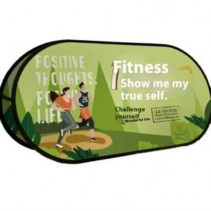 Support d'affichage publicitaire extérieur pliable A-Board, cloison de terrain de basketball, séparateur de badminton, drapeaux et bannières promotionnels - Product Image 1