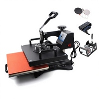 Presse à chaud 5-en-1 de 30x38 cm (12x15 pouces) avec tiroir coulissant pour l'impression de t-shirts, mugs, casquettes, assiettes – Outil de sublimation pour studio DIY