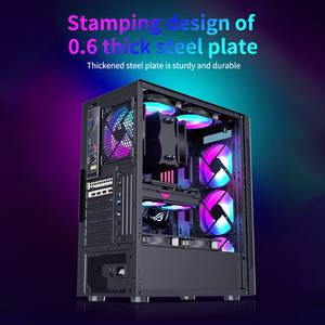 Boîtier personnalisé OEM pour <span class=keywords><strong>PC</strong></span> de jeu Offre Spéciale <span class=keywords><strong>Tour</strong></span> ATX USB3.0 en aluminium de style cool avec armoire en verre trempé Ventilateur RVB - Product Image 3