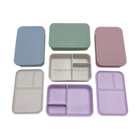 Boîte à lunch Bento en silicone pour enfants au micro-ondes Boîtes à collations en silicone pour fruits d'école à domicile de qualité alimentaire