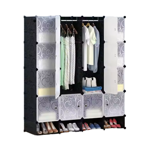Garde-robe en <span class=keywords><strong>plastique</strong></span> <span class=keywords><strong>Armoire</strong></span> de rangement portable <span class=keywords><strong>bricolage</strong></span> <span class=keywords><strong>Armoire</strong></span> à vêtements pour enfants - Product Image 2