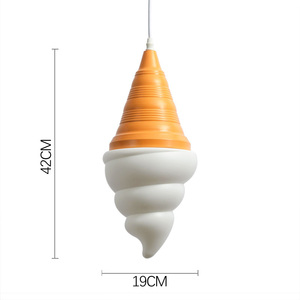 Creative Ice Cream Cones Head Dining Lamp Dessert Shop Cafe Bar Restaurant Decor <strong>Fixtures</strong> LED Light Warm <strong>Display</strong> Model Hanging - Product Image 5