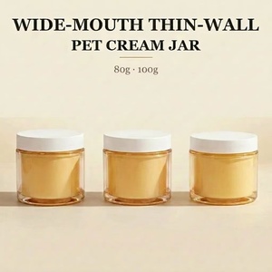 Tarro de Crema PET de Doble Capa y Pared Delgada de 80g 100g, Envase de Plástico <span class=keywords><strong>para</strong></span> Crema Facial, Manteca <span class=keywords><strong>Corporal</strong></span>, Contenedor Cosmético OEM - Product Image 3