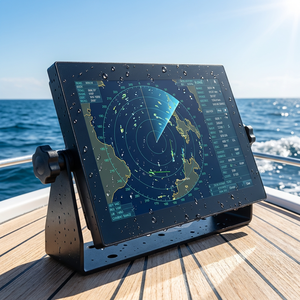 Moniteur tactile industriel de qualité marine pour bateau, résistant à l'eau IP65/IP67, polarisé, lisible en plein soleil, 1000-1500 nits - Product Image 1