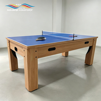 Table de billard multifonctionnelle 3-en-1 S.Q.F 8 pieds, style scandinave moderne, centre de divertissement domestique convertible, surface en plastique lisse