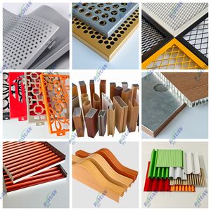 แผงติดผนังกันน้ำสไตล์โมเดิร์นงานตามสั่งเพดานโลหะลายไม้ฝ้าเพดานอลูมิเนียมแบบหยดน้ำสำหรับสำนักงานโรงแรม - Product Image 3