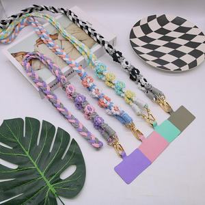 Collier de force avec fleur mignonne BSBH, cordon en coton tissé, sangle de <span class=keywords><strong>téléphone</strong></span> portable, connecteur pour <span class=keywords><strong>téléphone</strong></span> portable - Product Image 3