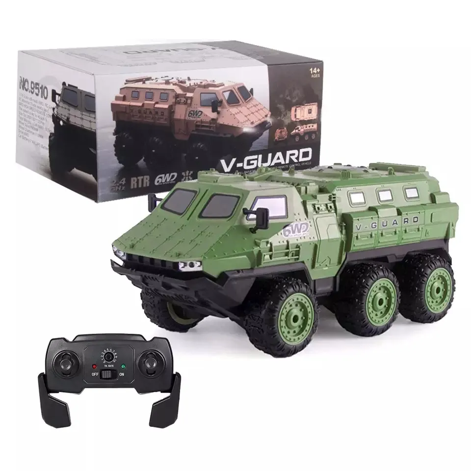 Hot Selling RC Car 4x4 High Speed Toy Cars 9510E Remote Control Field Bus with High Speed 1/16 Military Truck for Kids