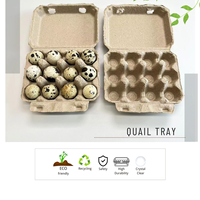Fournisseur de plateaux à œufs en carton compostable pour cailles, 12 alvéoles, plateau en pulpe dégradable, plateau à œufs de caille