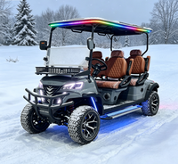 Voiturette de golf électrique 72V 6 places de luxe tout-terrain surélevée avec batterie au lithium