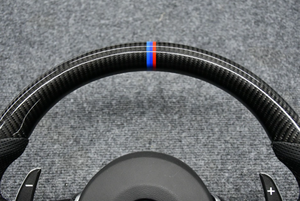 Venta al por mayor para <span class=keywords><strong>BMW</strong></span> F10 F11 F20 F21 F22 F30 F31 F32 F36 F80 M3 M4 M deporte carbono calentado Distro cuero deporte PU <span class=keywords><strong>volante</strong></span> - Product Image 3