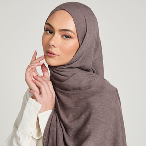 Premium Lightweight Breathable Crinkle <b>Hijab</b> Soft Cotton Rayon Printed Scarf <b>Modal</b> for Daily Wear Outdoor Traditional Shawls - Product Image 4