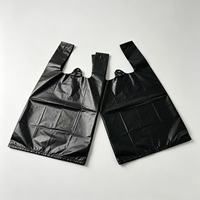 Sacs poubelles noirs en plastique avec poignées pour usage domestique