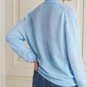 Fashion Design Customized <strong>Polo</strong> <strong>Neck</strong> Knit Cashmere Pullover Cashmere Sweater <strong>Jumper</strong> for <strong>Women</strong> - Product Image 2