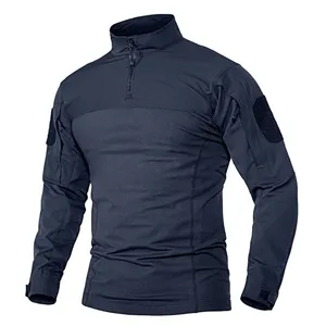 Garment Manufacturers Fishing Hiking Shirts For Men, Cotton Nylon Spandex T Shirts,Quick Dry Cargo Tactical Hunting Shirts