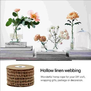 Nouveau Design brodé 3D Jute et <span class=keywords><strong>lin</strong></span> broderie chanvre ruban bobine Jute matériel pour femmes robe décorative Textile <span class=keywords><strong>de</strong></span> maison - Product Image 2