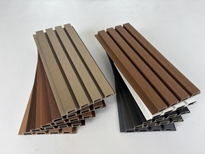 Hiện đại WPC Panel tường cho ngoài trời Vườn bên ngoài không thấm nước rãnh Composite Ốp chải kỹ thuật thiết kế đồ họa - Product Image 5