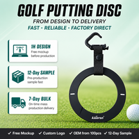 Disque d'entraînement de golf en silicone antidérapant avec logo personnalisé, portable, à accrocher au sac de golf, OEM, intérieur/extérieur