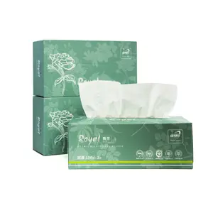 Cheap Biodegradable Unbleached Softcare Bamboo tissue facial Box Paper Extractable Facial tissue tissue paper