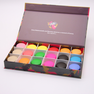 Tùy chỉnh sang trọng <span class=keywords><strong>Macaron</strong></span> sô cô la Hộp quà tặng hình chữ nhật nam châm lật thiết kế dập dập nổi Matt cán giấy/tông - Product Image 5