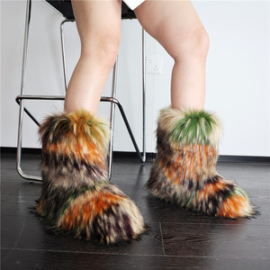 Bottes en fourrure moelleuse Y2K pour femmes Jiubaju 2026, bottes d'hiver chaudes et fourrées pour femmes - Product Image 6