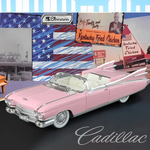 Coche de Metal Fundido a Presión Cadillac Eldorado Biarritz de 1959, Escala 1:24, Modelo Coleccionable Clásico Convertible con Interior Detallado, 208 cm - Product Image 2