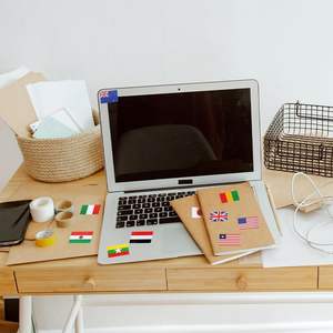 Países banderas pegatinas vinilo impermeable Calcomanía para viaje pasaporte equipaje aula decoración Copa Mundial Juegos Olímpicos A4 7 paquetes - Product Image 3