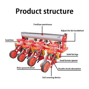 Semoir pneumatique pour maïs, 2 à 6 rangs, tracteur, jardinière de maïs avec boîte à fertiliser