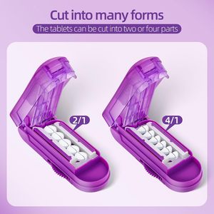 Cortador de Pastillas Portátil Morado, Divisor de Múltiples Pastillas, Hecho de Plástico Resistente, Suministro del Fabricante en Stock - Product Image 4