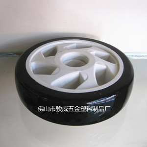 Junwei Casters 5 Inch White Nylon <b>Wheel</b> With Double Ball Bearings Firm Tread No Brake For Heavy Duty Use - Product Image 3