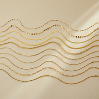 Collier pour femmes en acier inoxydable, étanche, sans décoloration, style bohème, collier ras du cou à chaîne mixte moderne et minimal en or 18 carats
