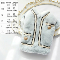 Vente en gros de manteaux en fausse fourrure pour chiens et chats, en coton et polyester, style classique, doux et chauds pour l'hiver, pour chiots et petits chiens, vente directe d'usine OEM