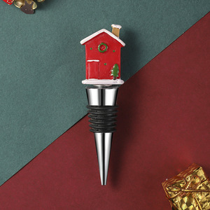 Christmas House <b>Wine</b> <b>Stopper</b> Plastic Bottle Seal Decorative Holiday Accessory - Product Image 4