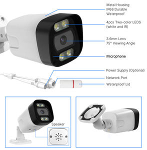 8MP Smart Dual Light Humanoid Detectie Tweerichtingsaudio Metal Bullet CMOS <span class=keywords><strong>Sensor</strong></span> Netwerkcamera Vandalismebestendige <span class=keywords><strong>Camera</strong></span>'s Beveiliging - Product Image 6