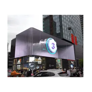 Yeni açık geniş alan reklam ekranı P3.33 çıplak göz 3D etkisi sabit led ekran