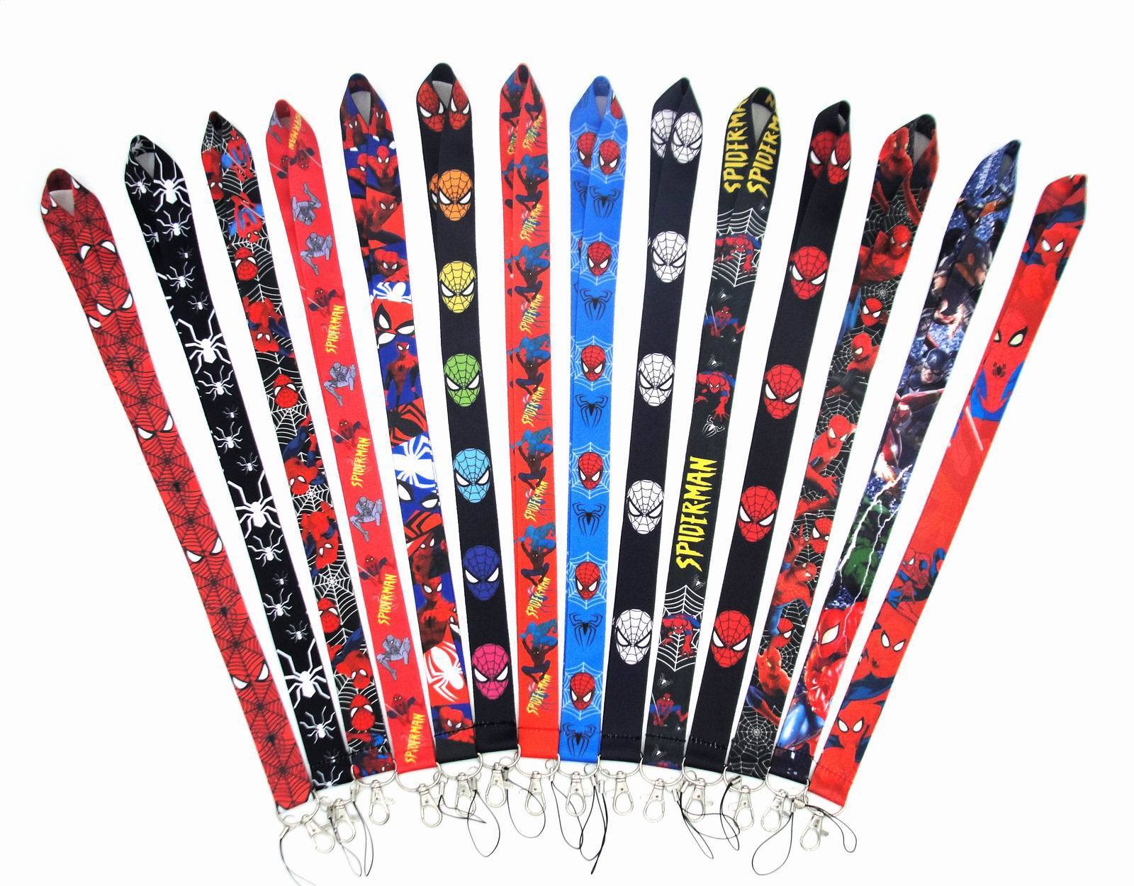 Hot Sale High Quality Cute Cartoon Spider Man Lanyards Fashion Marvel Design Lanyard Wholesale Promotional Gift Lanyards Custom Image 4