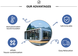 <span class=keywords><strong>Casa</strong></span> Prefabricada Moderna y Popular Lista para Enviar, Cabaña Tipo Apple, <span class=keywords><strong>Casa</strong></span> Modular Tipo Granny Flat Hecha <span class=keywords><strong>de</strong></span> Acero y Panel Sándwich - Product Image 4