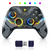 Manette à Effet Hall 2,4 GHz sans Dérapage, Éclairage RGB, Ergonomique, CE FCC RoHS, pour Console de Jeu Vidéo 4K HD, Vente en Gros OEM ODM