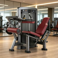 Siège et dossier ergonomiques rembourrés pour une posture d'entraînement confortable, machine combinée double fonction pour curls et extensions des jambes