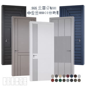 Puertas Interior de Dormitorio Decoradas con Certificación CE Madera Maciza con Marco Roble - Product Image 4