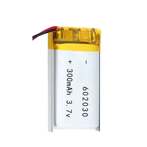 602030 Lithium-Polymeer Batterij 602030 3.7V 300Mah Hoge Kwaliteit Lipo Batterij Met Pcm En Connector Polymeer Batterijen