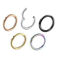 Anneau segmenté articulé en titane de qualité implantable G23, clicker pour le nez, l'oreille, le cartilage, le tragus, l'hélix, bijoux de piercing, boucle d'oreille