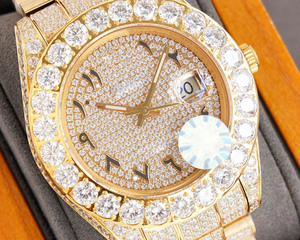 Super Diamond Laid Technique Stainless Steel Automatic <b>Mechanical</b> <b>Watch</b> with Sapphire Crystal Dial 42mm Round Case Unisex - Product Image 1