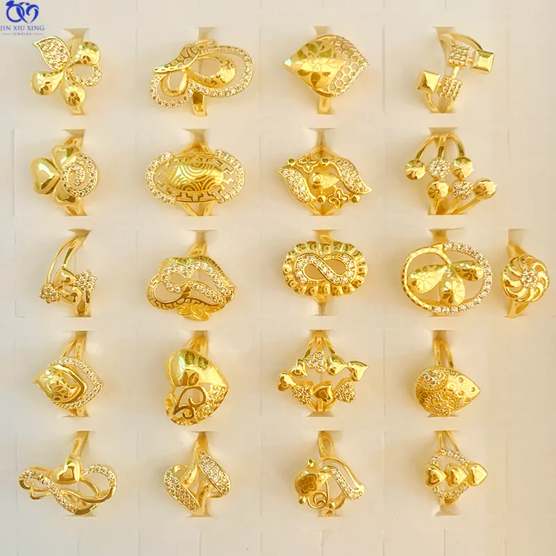 Кольца Jxx, ювелирные изделия для женщин, Золотое обручальное кольцо с цирконом, покрытое лазерным покрытием, оптовая продажа, кольцо с бриллиантами