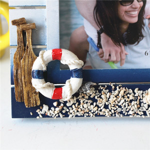 Children's Personalized Mediterranean Photo <b>Frame</b> 6-inch Rectangle Handmade Wooden Tabletop Decorative Picture <b>Frame</b> - Product Image 1