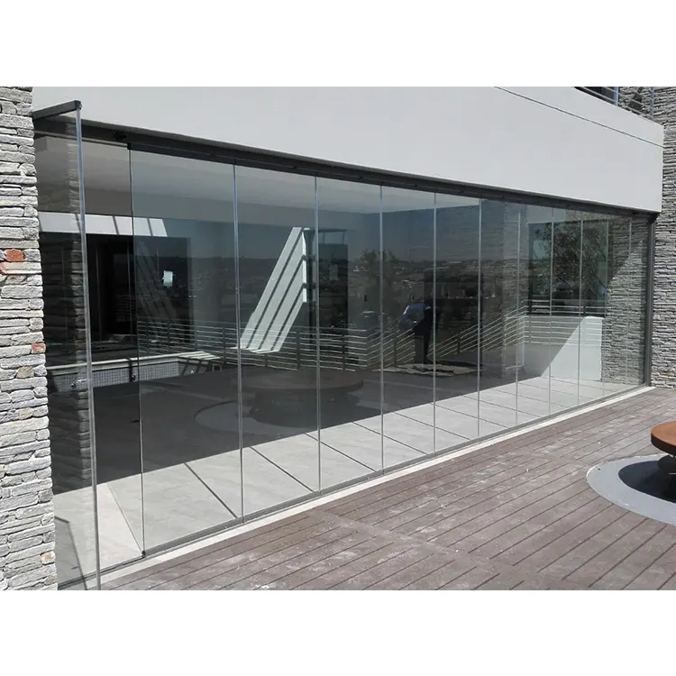 Hoge Kwaliteit Lage Prijs Glas Bifold Deur Aluminium Vouwen Tuin Vouwen Deur Vouwen Glazen Deur Buiten