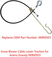 Câble de souffleuse à neige, traction inférieure, qualité industrielle, essence/gaz, compatible avec Ariens Gravely PY Part # 06900503