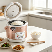 Cuisinière à riz électrique avec cuve antiadhésive, tasse doseuse et spatule pour usage domestique